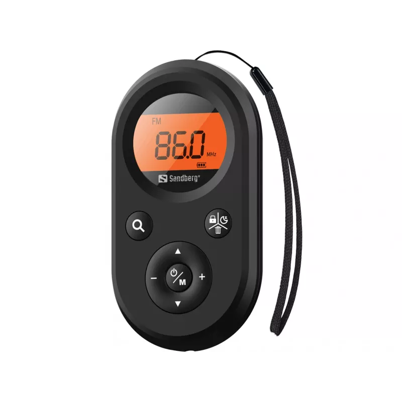 Sandberg Pocket Radio FM+AM Recharge, przenośne, AM, FM, 76 - 108 MHz, 522-1710KHz (9KHz) / 520-170KHz (10KHz), bursztynowe, 3,5 mm