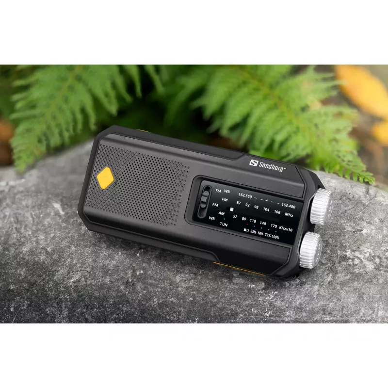 Sandberg Survivor Radio All-in-1 2000, przenośne, AM, FM, 87 - 180 MHz, 520 - 1710 kHz, 3 W, analogowe