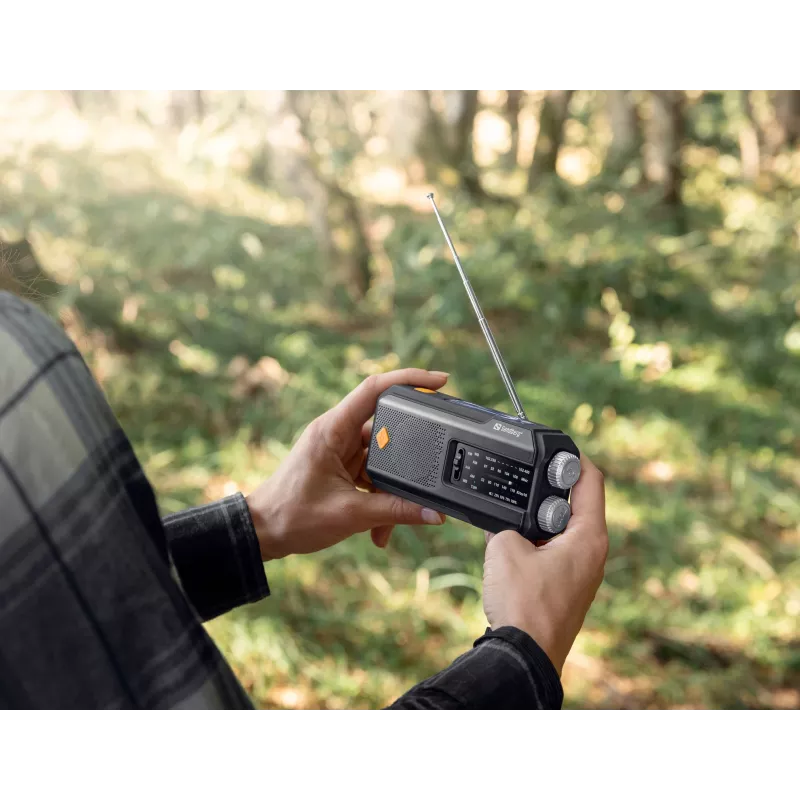 Sandberg Survivor Radio All-in-1 2000, przenośne, AM, FM, 87 - 180 MHz, 520 - 1710 kHz, 3 W, analogowe
