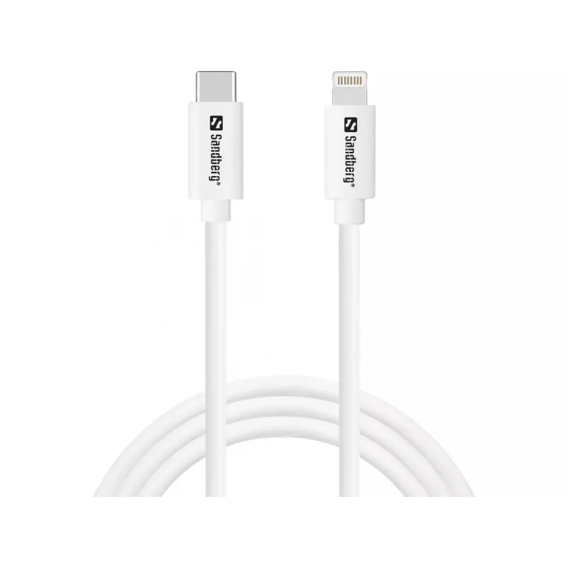 Ładowarka sieciowa Sandberg 20W USB-C + Lightning 1M szybkie ładowanie biały