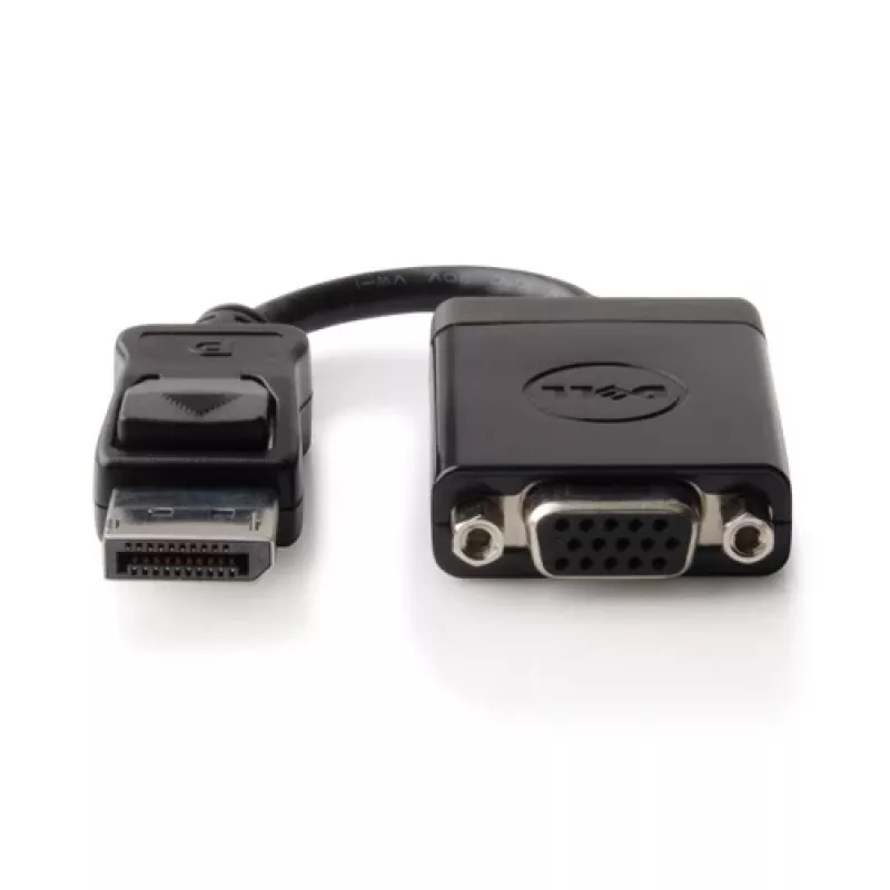 Przejściówka wideo DELL 492-11715 DisplayPort na VGA, czarna