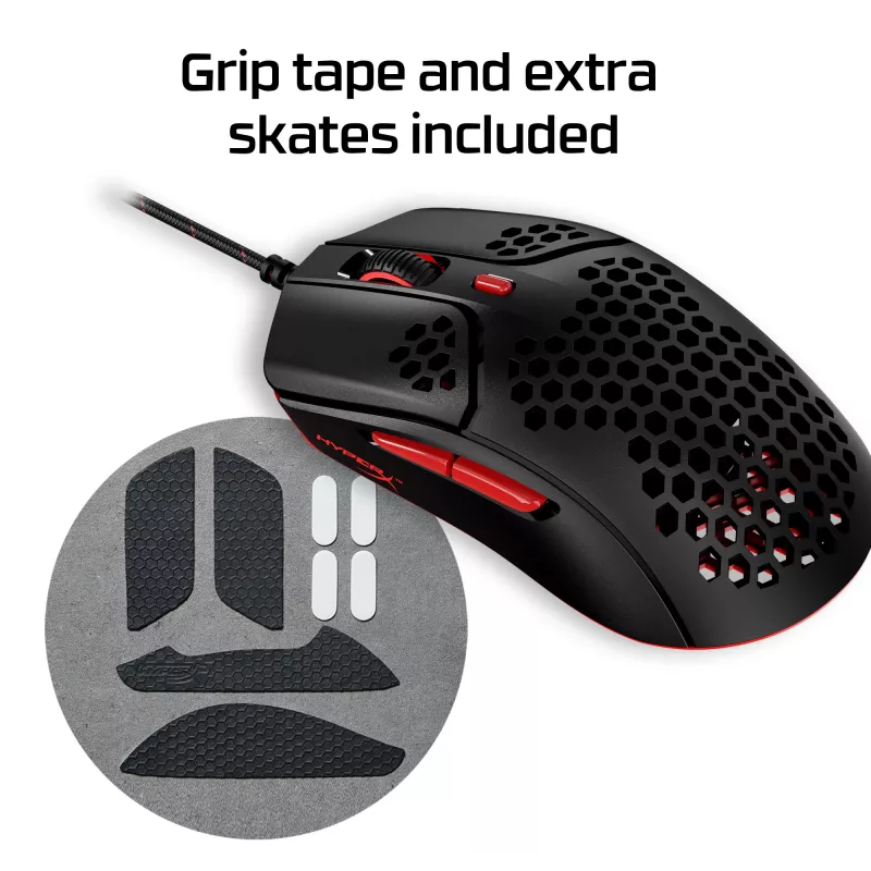 HyperX Pulsefire Haste - Mysz gamingowa (czarno-czerwona)