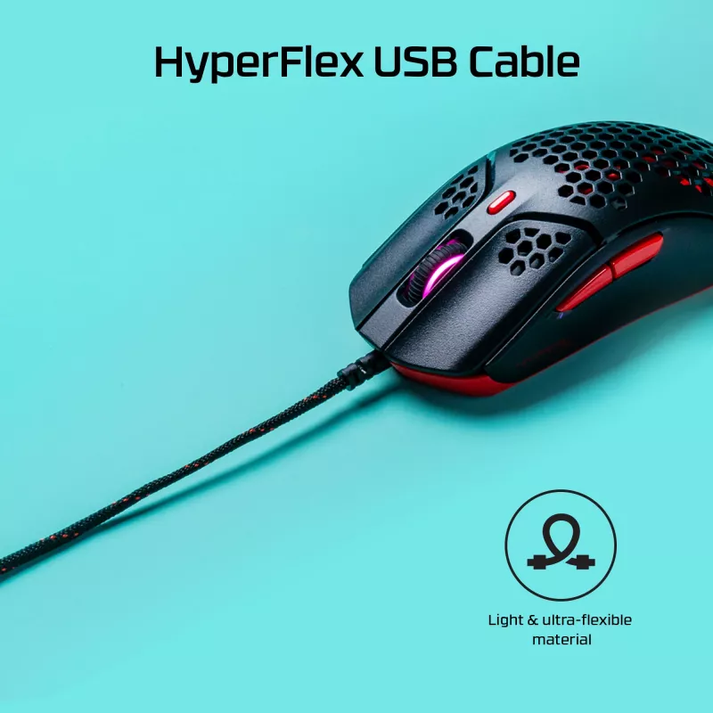 HyperX Pulsefire Haste - Mysz gamingowa (czarno-czerwona)