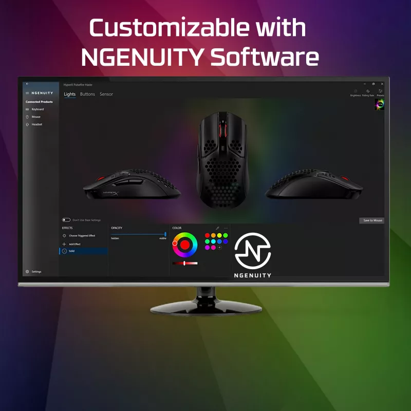 HyperX Pulsefire Haste - Mysz gamingowa (czarno-czerwona)
