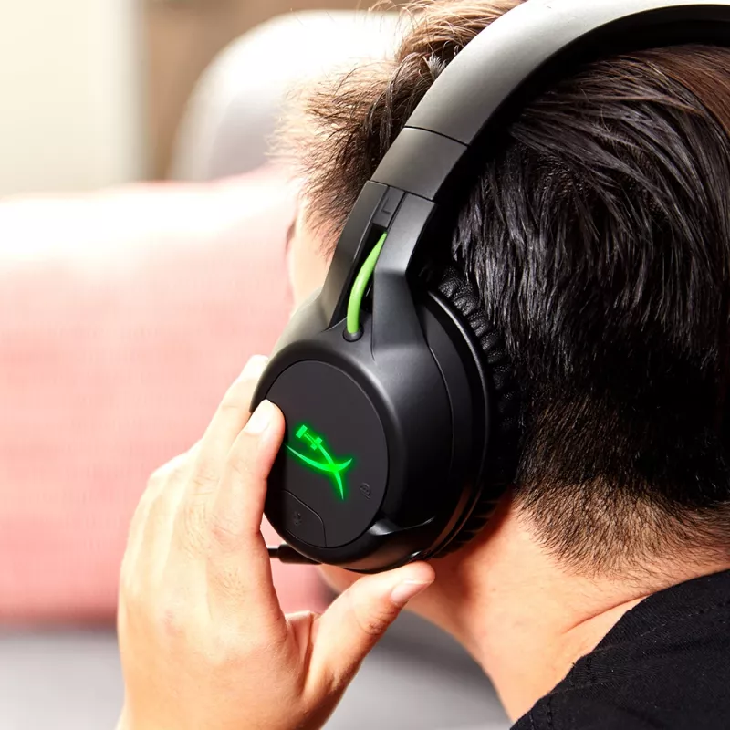 HyperX CloudX Flight - Bezprzewodowy zestaw słuchawkowy dla graczy (czarno-zielony) - Xbox