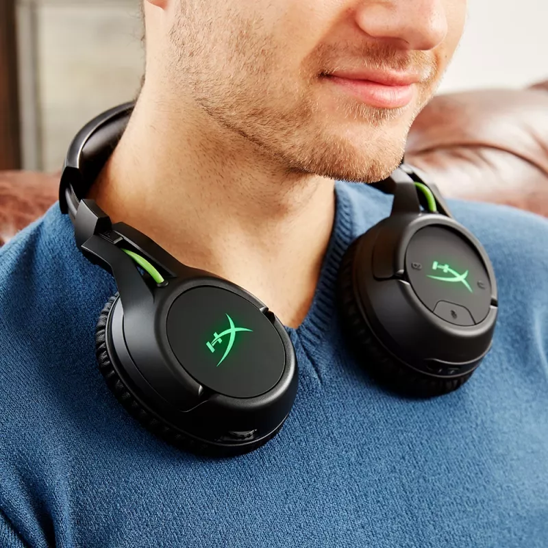 HyperX CloudX Flight - Bezprzewodowy zestaw słuchawkowy dla graczy (czarno-zielony) - Xbox