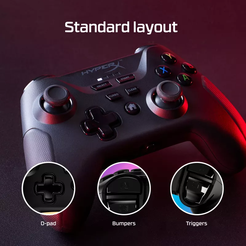 HyperX Clutch - Bezprzewodowy kontroler do gier (czarny) - Mobile PC