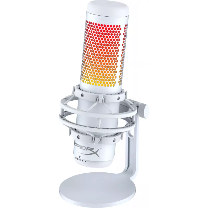HyperX QuadCast S - Mikrofon USB (biało-szary) - Podświetlenie RGB