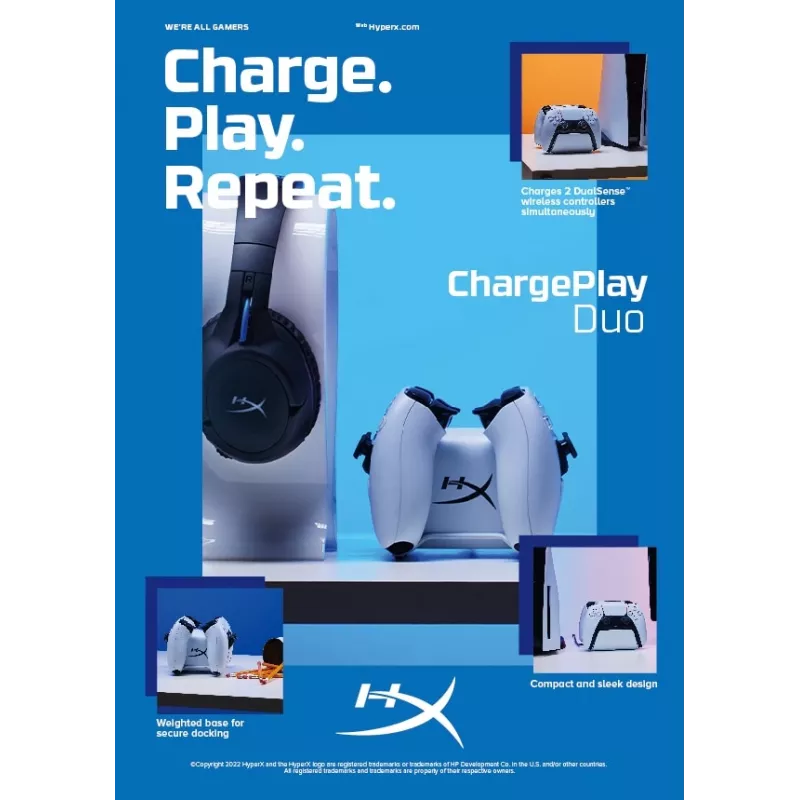 HyperX ChargePlay Duo - Stacja ładująca do kontrolerów PS5