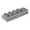 StarTech.com 4-portowy zasilany hub USB-C z indywidualnymi przełącznikami włącz/wyłącz, hub rozszerzający USB 3.0 5Gbps z zasilaczem, hub USB-C na USB-A do komputera stacjonarnego/laptopa, hub USB typu C z BC 1.2