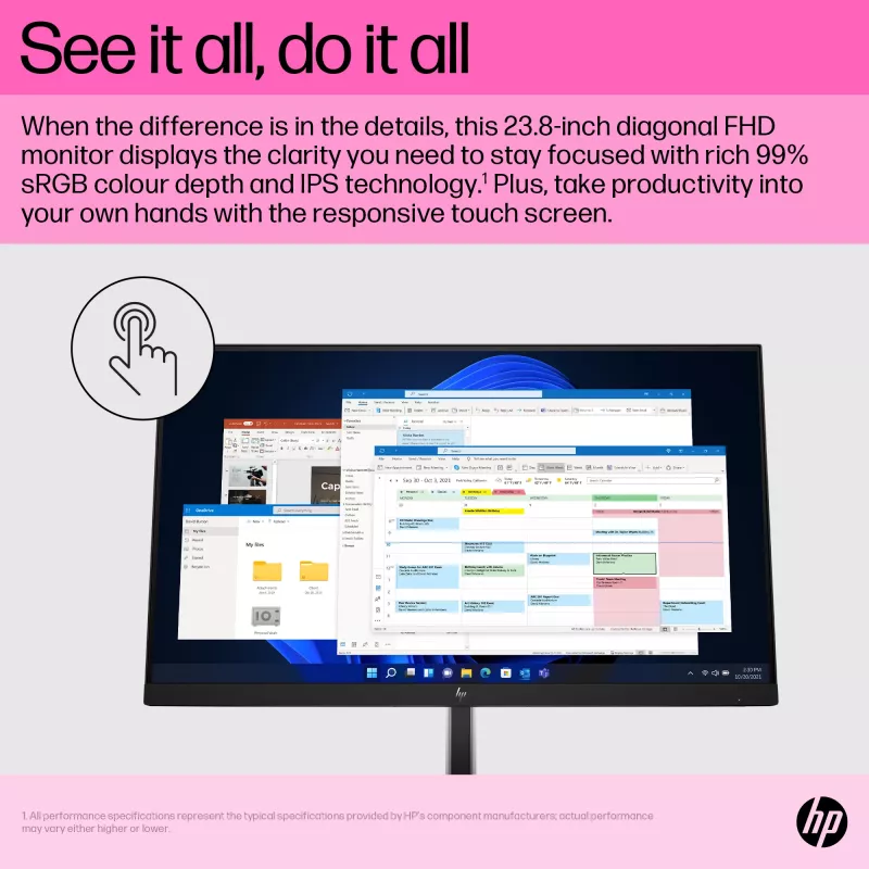 Monitor HP E24t G5 23,8 cala Dotykowy Full HD LCD 1920x1080