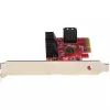 StarTech.com Karta SATA PCIe – 6-portowa karta rozszerzeń SATA PCIe – 6 Gb/s – profil niski/pełny – złącza SATA ułożone warstwowo – ASM1166 bez RAID – konwerter PCI Express na SATA