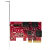 StarTech.com Karta SATA PCIe – 6-portowa karta rozszerzeń SATA PCIe – 6 Gb/s – profil niski/pełny – złącza SATA ułożone warstwowo – ASM1166 bez RAID – konwerter PCI Express na SATA