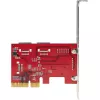 StarTech.com Karta SATA PCIe – 6-portowa karta rozszerzeń SATA PCIe – 6 Gb/s – profil niski/pełny – złącza SATA ułożone warstwowo – ASM1166 bez RAID – konwerter PCI Express na SATA