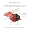 StarTech.com Karta SATA PCIe – 6-portowa karta rozszerzeń SATA PCIe – 6 Gb/s – profil niski/pełny – złącza SATA ułożone warstwowo – ASM1166 bez RAID – konwerter PCI Express na SATA
