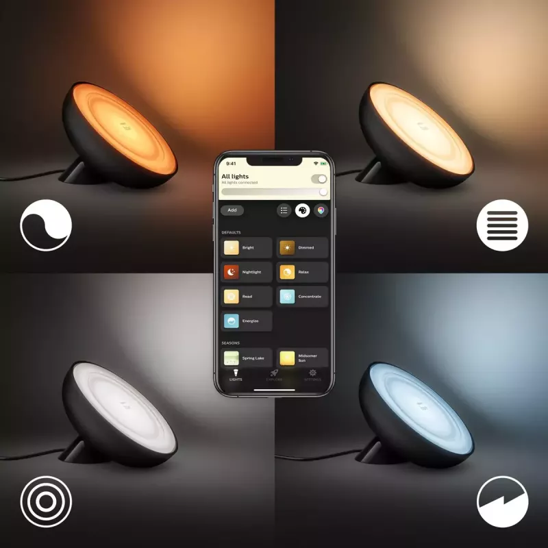 Inteligentna lampa stołowa Philips Hue biały and colour ambience Bloom