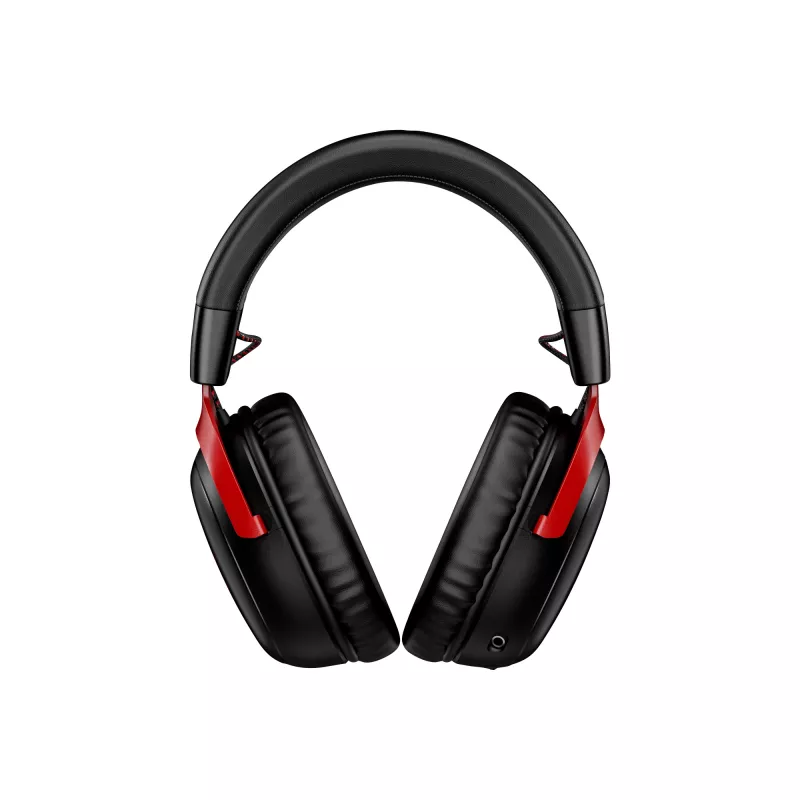 HyperX Cloud III Wireless - Zestaw słuchawkowy gamingowy, Czarny; Czerwony, Chiny, Wokółuszne, Zamknięte, Aktywne, 155 mm