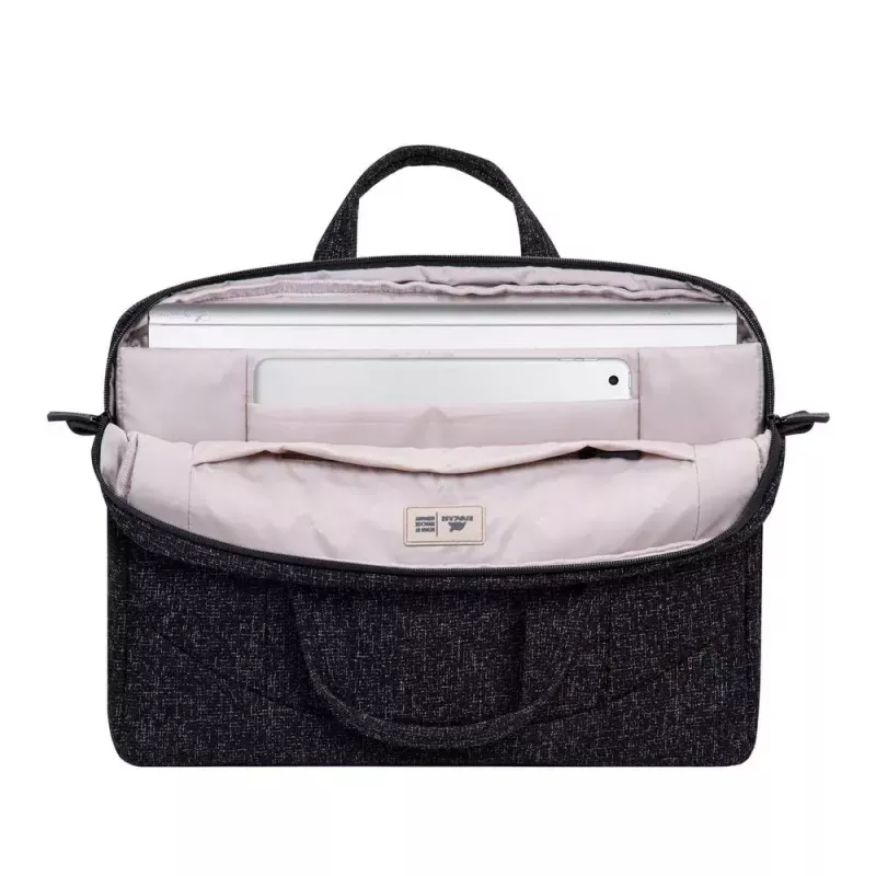 Torba na ramię Rivacase 7931 39,6 cm 15,6 cala Czarno-Biała