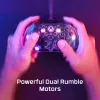 HyperX Clutch Gladiate - przewodowy kontroler do gier RGB - Xbox, Gamepad, Xbox One, Xbox Series X, przewodowy, USB, USB Type-A, USB Type-C, przezroczysty