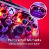 HyperX Clutch Gladiate - przewodowy kontroler do gier RGB - Xbox, Gamepad, Xbox One, Xbox Series X, przewodowy, USB, USB Type-A, USB Type-C, przezroczysty