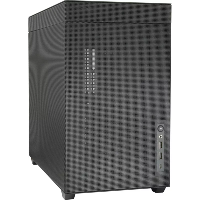 Obudowa PC Mini Tower INTER-TECH IM-2 Expander, Mini-ITX/Micro ATX, obsługa zasilaczy ATX/SFX, dyski 2,5 cala i 3,5 cala, wentylatory przednie/górne 120/140 mm, czarna