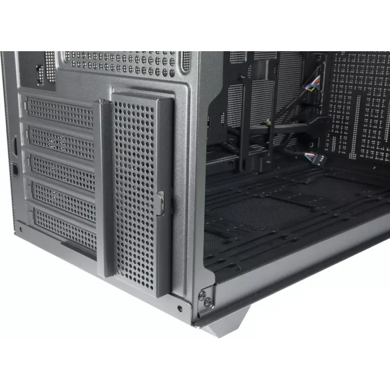 Obudowa PC Mini Tower INTER-TECH IM-2 Expander, Mini-ITX/Micro ATX, obsługa zasilaczy ATX/SFX, dyski 2,5 cala i 3,5 cala, wentylatory przednie/górne 120/140 mm, czarna