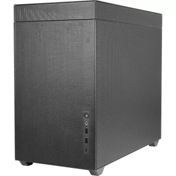 Obudowa PC Mini Tower INTER-TECH IM-2 Expander, Mini-ITX/Micro ATX, obsługa zasilaczy ATX/SFX, dyski 2,5 cala i 3,5 cala, wentylatory przednie/górne 120/140 mm, czarna