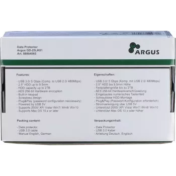 Obudowa HDD Inter-Tech GD-25LK01 Aluminium Czarny 2.5 cala