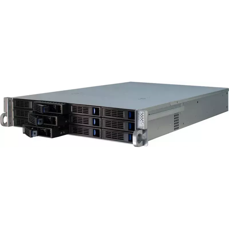 Obudowa serwerowa Inter-Tech IPC 2U-2412 Rack Czarna, Srebrna