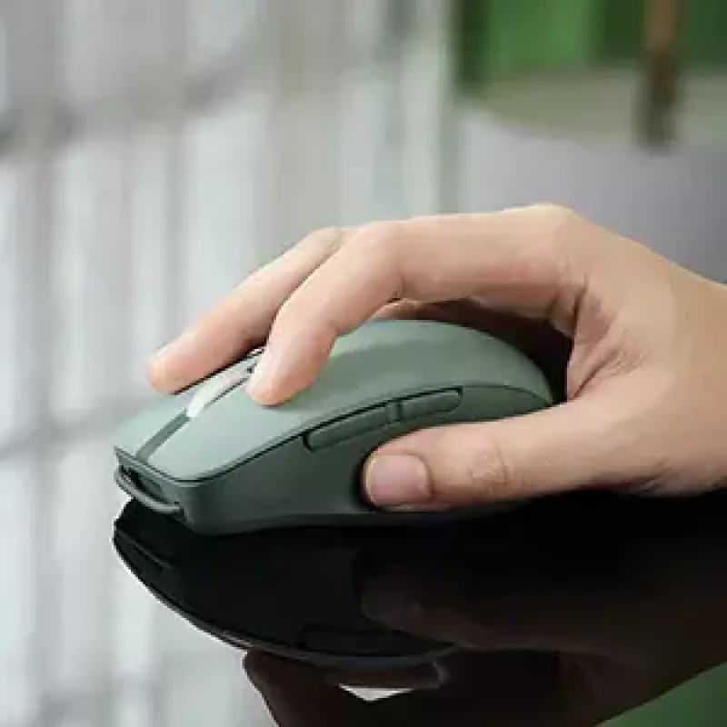 Mysz ASUS SmartO MD200 Silent Plus — symetryczna RF Wireless + Bluetooth, Optyczna 4200 DPI, 6 przycisków, zielona