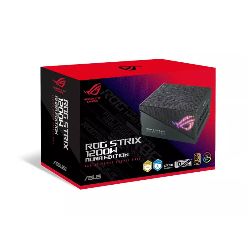 ASUS ROG STRIX 1200W Gold Aura Edition zasilacz 20+4 pin ATX ATX Czarny