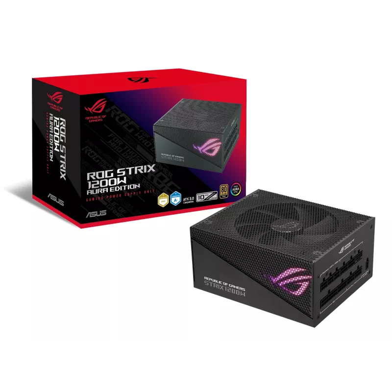 ASUS ROG STRIX 1200W Gold Aura Edition zasilacz 20+4 pin ATX ATX Czarny