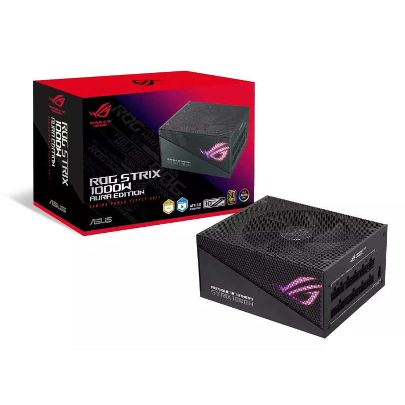 Zasilacz ASUS ROG Strix 1000W Gold Aura Edition 20+4 pin ATX ATX Czarny