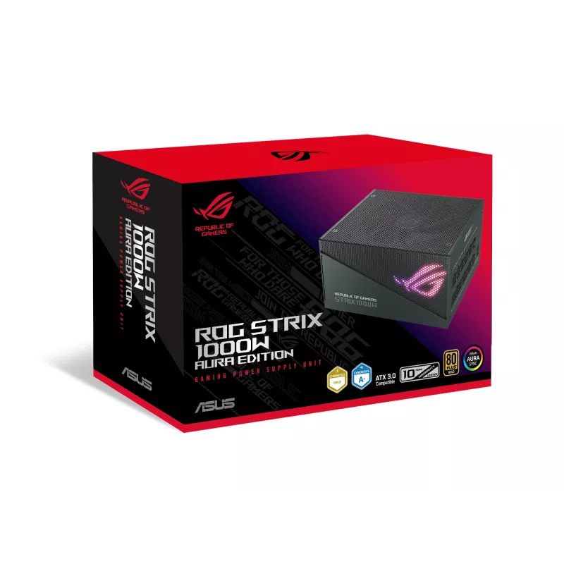 Zasilacz ASUS ROG Strix 1000W Gold Aura Edition 20+4 pin ATX ATX Czarny