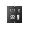 Gniazdo USB A + USB C Bachmann 917.227 Czarny IP20 250V