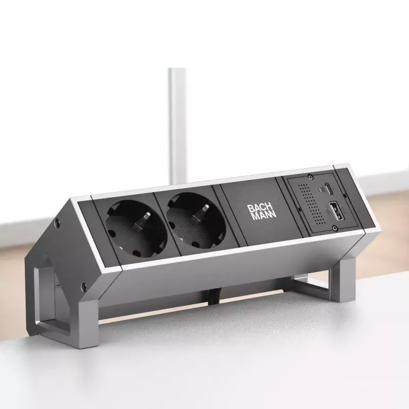 Gniazdo sieciowe USB A + USB C Bachmann 917.229 Czarny 3A
