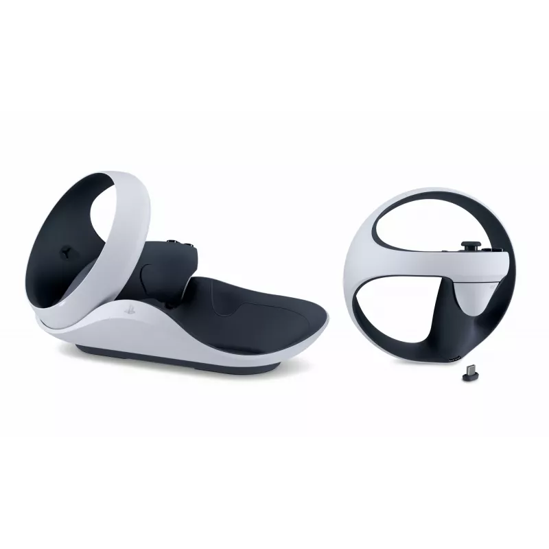 Stacja ładująca Sony 9480693 do kontrolera gier — PlayStation 5, 5,1V/2,8A, czarno-biała, 241×136×58 mm