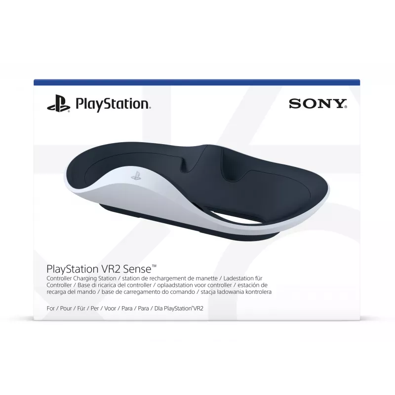 Stacja ładująca Sony 9480693 do kontrolera gier — PlayStation 5, 5,1V/2,8A, czarno-biała, 241×136×58 mm