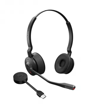 Jabra Engage 55 MS Stereo Słuchawki Bezprzewodowe Nauszne Biuro/Call Center USB Type-A Czarny