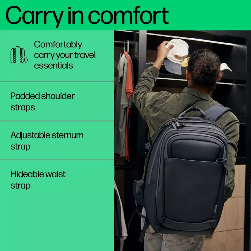 HP Travel Plus 30L 17-calowy plecak na laptopa, Plecak, 43,2 cm (17 cali), 1,08 kg