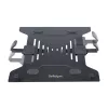 StarTech.com Ramię do monitora z tacką na laptopa VESA, Do laptopa (4,5kg/9,9lb) i pojedynczego wyświetlacza do 32 cali (8kg/17,6lb), Czarny, Wentylowana tacka, Regulowane ramię do laptopa, Mocowanie C-clamp/Grommet