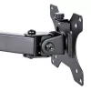 StarTech.com Ramię do monitora z tacką na laptopa VESA, Do laptopa (4,5kg/9,9lb) i pojedynczego wyświetlacza do 32 cali (8kg/17,6lb), Czarny, Wentylowana tacka, Regulowane ramię do laptopa, Mocowanie C-clamp/Grommet