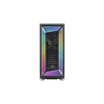 Obudowa PC AEROCOOL Interstellar Midi Tower Czarna — ATX, obsługuje GPU do 362 mm, cooler CPU do 163 mm, przedni radiator 3x120/360 mm