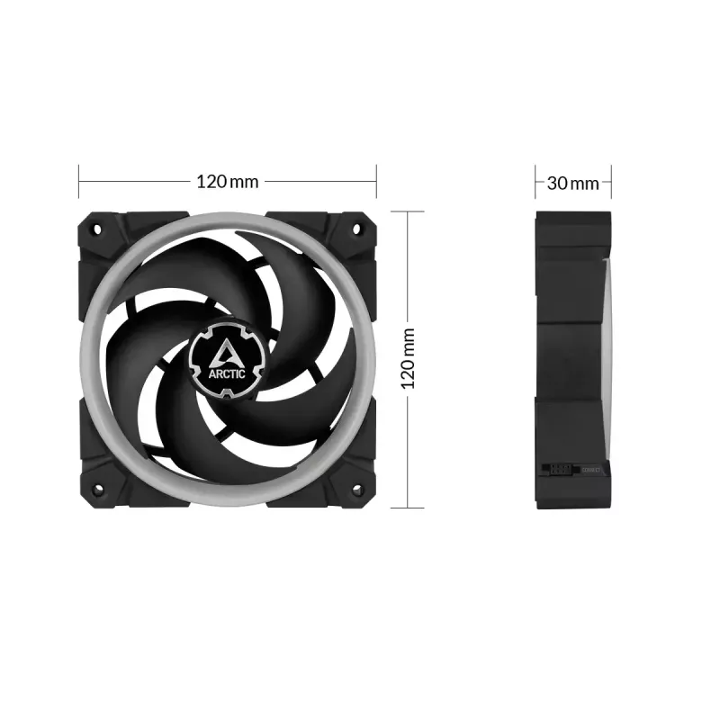 ARCTIC BioniX P120 A-RGB Wentylator 120 mm zoptymalizowany pod kątem ciśnienia z A-RGB