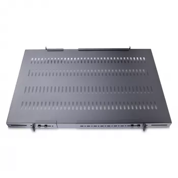 StarTech.com 1U 4-słupkowa regulowana wentylowana półka do montażu w szafie serwerowej - 330 funtów (150 kg) - regulowana głębokość montażu od 19,5 do 38 cali uniwersalna taca do 19-calowej szafy AV/sprzęt sieciowy - głębokość 27,5 cala