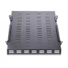 StarTech.com 1U 4-słupkowa regulowana wentylowana półka do montażu w szafie serwerowej - 330 funtów (150 kg) - regulowana głębokość montażu od 19,5 do 38 cali uniwersalna taca do 19-calowej szafy AV/sprzęt sieciowy - głębokość 27,5 cala