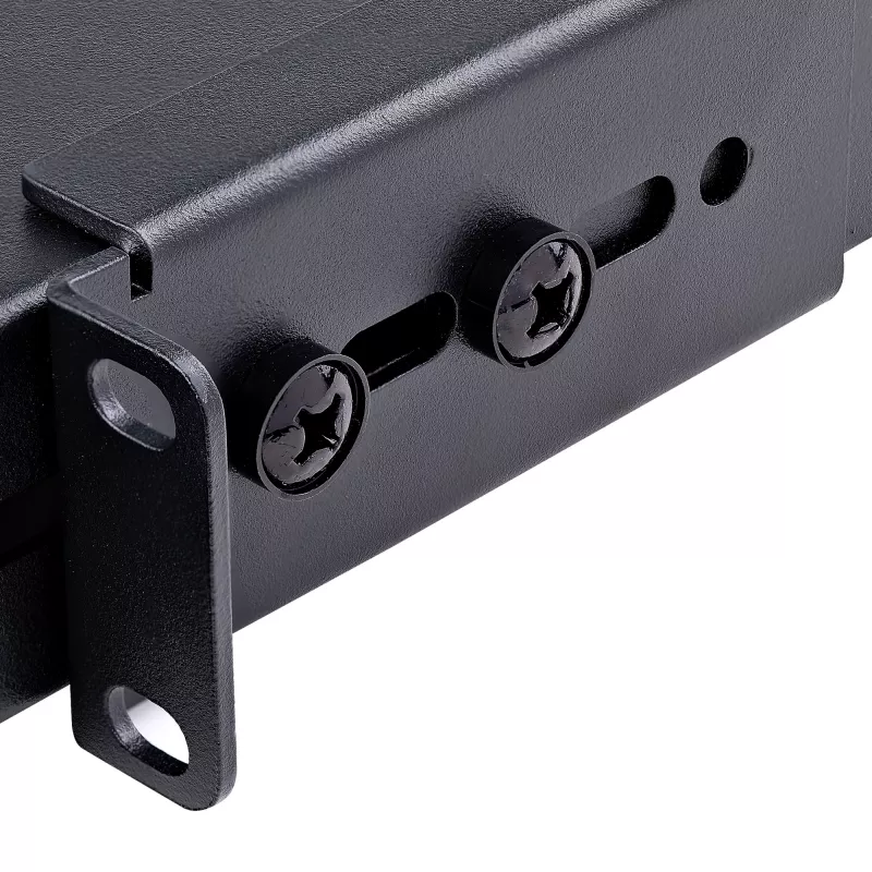 StarTech.com 1U 4-słupkowa regulowana wentylowana półka do montażu w szafie serwerowej - 330 funtów (150 kg) - regulowana głębokość montażu od 19,5 do 38 cali uniwersalna taca do 19-calowej szafy AV/sprzęt sieciowy - głębokość 27,5 cala