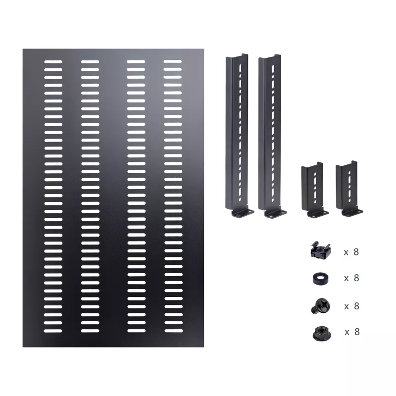 StarTech.com 1U 4-słupkowa regulowana wentylowana półka do montażu w szafie serwerowej - 330 funtów (150 kg) - regulowana głębokość montażu od 19,5 do 38 cali uniwersalna taca do 19-calowej szafy AV/sprzęt sieciowy - głębokość 27,5 cala