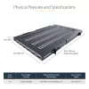 StarTech.com 1U 4-słupkowa regulowana wentylowana półka do montażu w szafie serwerowej - 330 funtów (150 kg) - regulowana głębokość montażu od 19,5 do 38 cali uniwersalna taca do 19-calowej szafy AV/sprzęt sieciowy - głębokość 27,5 cala
