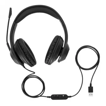 Targus AEH102GL headphones/headset Wired Head-band Calls/Music USB Type-A Czarny